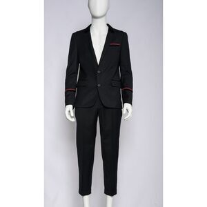 LOVELESS Velvet Trim Two-Piece Suit